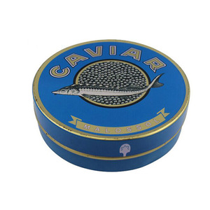 Venta de fábrica, lata redonda de Metal de grado alimenticio para almacenamiento de caviar, caja de lata de caviar al vacío - Product Image 5
