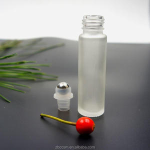 Botella de vidrio de aceite esencial transparente esmerilado de 10ml, botella de <span class=keywords><strong>rodillo</strong></span> redondo con cuentagotas o tapón de rosca 5ML10ML15ML20ML30ML50ML100ML - Product Image 2