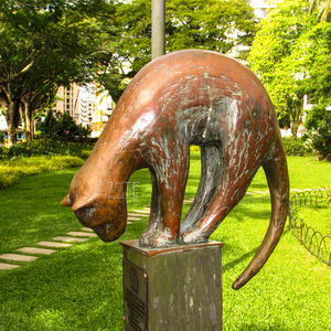 Leben Größe Kunst Guss Metall Tier Statue Bronze Katze Skulptur - Product Image 2
