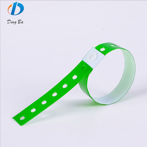 L Shape Soft Adjustable PVC/ Vinyl Plastic Events Party Entry Wristband/Bracelet VIP Admission Tickets Arm Band