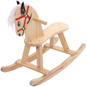 Cheval à bascule en bois personnalisé pour enfants, cheval à bascule solide pour enfants