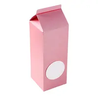מותאם אישית הדפסת קראפט כרטיס נייר מתנת קופסות ורוד צבע חלב צורת אריזת נייר קופסא