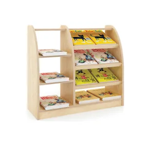 Best Quality Wholesale Kids Preschool Kindergarten Bookshelf Wooden Furniture