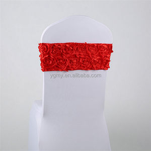 (Pas besoin d'attacher le <span class=keywords><strong>noeud</strong></span>) élastique fleur <span class=keywords><strong>mariage</strong></span> <span class=keywords><strong>chaise</strong></span> couverture ceintures ceinture fête Banquet décoration décor - Product Image 4