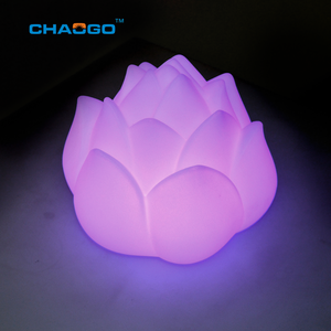 New Arrival RGB Color Changing 3D LED sen ánh sáng ban đêm Battery Powered trang trí không dây chiếu sáng LED sen phát sáng đèn - Product Image 4