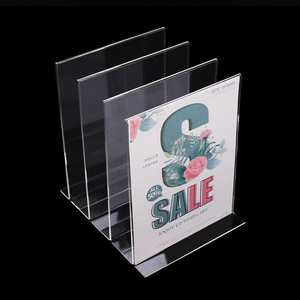 Personalizado carta EUA Tamanho Padrão Espessura 2mm 8.5x11 polegadas Inserir o Cartão de Menu Barraca Da Tabela de Acrílico Suporte Do Sinal 4 Pack para <span class=keywords><strong>Amazon</strong></span>