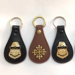 चीन निर्माता कस्टम मेड पु Keychains थोक चमड़े चाबी की अंगूठी