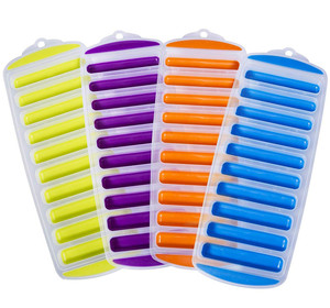 Moule <span class=keywords><strong>à</strong></span> <span class=keywords><strong>glaçons</strong></span> et <span class=keywords><strong>à</strong></span> bâtonnets de crème glacée en plastique coloré de qualité alimentaire, long et étroit, facile <span class=keywords><strong>à</strong></span> démouler - Product Image 1