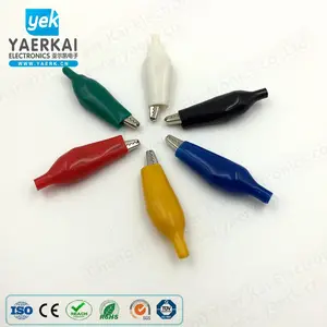 ROSH small matel strong safty crocodile alligator clip with PVC