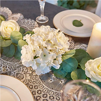 Guirlande de Lierre Artificiel de 2m de Long, Fausses Feuilles Vertes Porte-Bonheur, Lianes Suspendues Effet Dollar d'Argent, Décoration pour Mariage, Remise de Diplôme, Fête des Pères