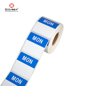 สติกเกอร์ป้ายเตือนแบบละลายน้ำได้ ป้ายบอกวันในสัปดาห์แบบจุด - Product Image 3