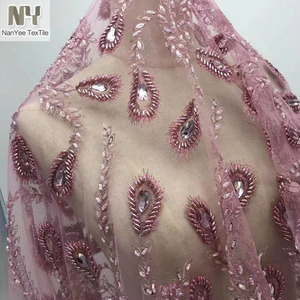 Nanyee Textile Strass <span class=keywords><strong>Tulle</strong></span> Brodé Robe De Mariée En Tissu - Product Image 2