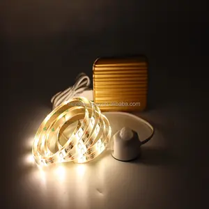 Bande LED Lumière de Nuit Activée Par Mouvement Flexible LED Bande Capteur Automatique Lit Lumière DC 5 V 1 m blanc chaud