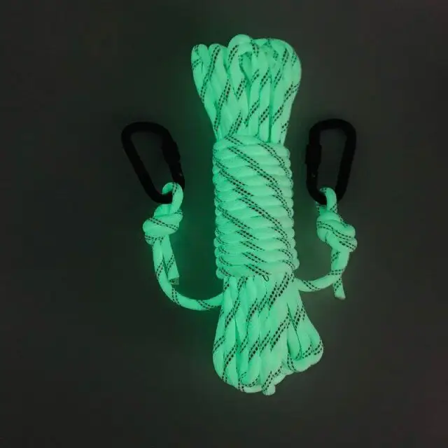 Customized Heavy Duty Outdoor Fluorescence Braided Rope Reflective Climbing Ropes