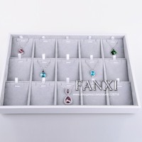 Heimfanxi — plateau à bijoux en cuir PU, personnalisé, Style européen, pour colliers, boucles d'oreille, Bracelet, insertion en velours, de couleur blanche