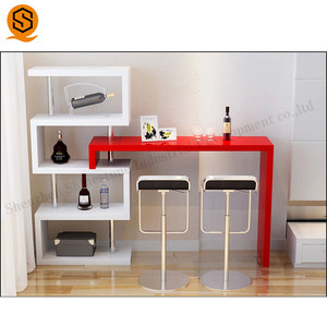 Juegos de Muebles para Bar de Restaurante, Mesa y <span class=keywords><strong>Taburetes</strong></span> de Bar de Alto Brillo, Juego de Mesa de Bar Moderno - Product Image 5