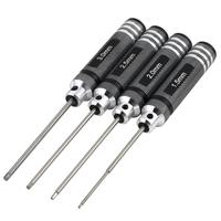 Kit de 4 tournevis hexagonaux RC 1.5 2.0 2.5 3.0mm en acier 304, outils de précision pour voitures RC, drones, hélicoptères, avions, crawlers, outils OEM