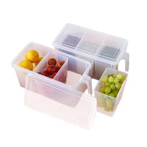 Handle Kitchen Organizer Set Food Storage Containers Clear Organization (Set of 2) Organizers with Lid