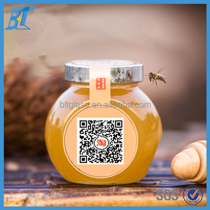 Plat en forme de <span class=keywords><strong>tambour</strong></span> bocal en verre pour le miel avec cap - Product Image 2