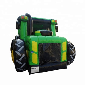 Orang Dewasa dan Anak-anak Inflatable Traktor Rintangan Bouncy Puri dengan Slide Inflatable Combo Penjaga - Product Image 2
