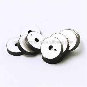 Disco de Cerámica Piezoeléctrica de Titanato de Bario sin Plomo, Frecuencia de <span class=keywords><strong>455</strong></span> <span class=keywords><strong>KHz</strong></span>, Tamaño OD25.4*ID5.207, Cerámica Piezoeléctrica para Limpieza Ultrasónica - Product Image 2
