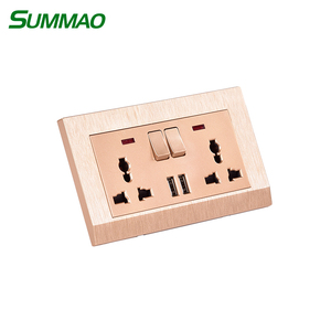 2gang Interrupteurs 3 Broches 13A Électrique Prise Murale Double Prise UK Avec 2 Ports <span class=keywords><strong>USB</strong></span> - Product Image 3