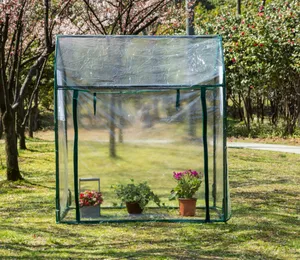 شعبية مصغرة المنبثقة حديقة الباردة دفيئة بإطار مع غطاء PVC اثنين من النوافذ - Product Image 1