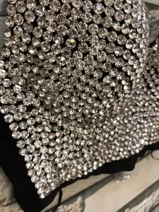 Handgemachte Perlen Pailletten Top Bluse Designs Pailletten Crop Top