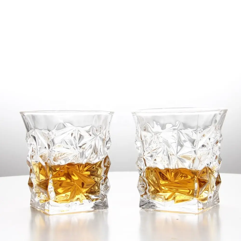 Holiday Day Gift Diamond Whiskey Glass Tumbler Customized Elegance Streak Crystal Drinking Glasses