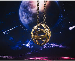 Mestiere Lupo Esplosione astronomia palla <span class=keywords><strong>anello</strong></span> di vibrazione deformazione gli uomini e le donne hollow globo sferico creativo <span class=keywords><strong>anello</strong></span> <span class=keywords><strong>collana</strong></span> - Product Image 4