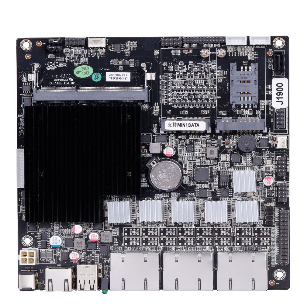 Горячая Распродажа атомный четырехъядерный процессор J1900 процессор RJ45 6LAN Intel i210-AT Gigabit Ethernet мини Itx брандмауэр Материнская плата для сервера, маршрутизатора