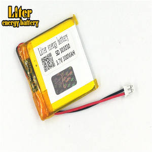 Plug <span class=keywords><strong>2</strong></span>,0-<span class=keywords><strong>2</strong></span> p lithium battery 303030 300 mAh rechargeable LiPo battery solar Li ion polymer lithium battery with PCM - Product Image 3