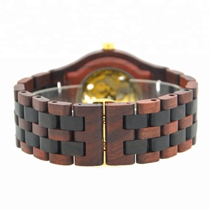 Montre à bois automatique pour hommes, vente en gros, <span class=keywords><strong>Alibaba</strong></span> <span class=keywords><strong>express</strong></span> - Product Image 3