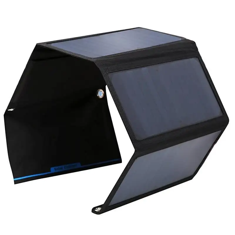 BUHESHUI Solar Ladegerät 28 W Solar Panel Dual USB Port Wasserdichte Faltbare Solar Zellen für Smartphones Tabletten Camping Reise