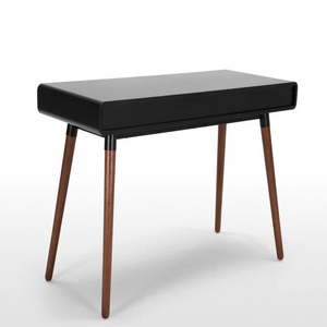 स्कैंडिनेवियाई काले चित्रित लकड़ी के लेखन डेस्क डिजाइन - Product Image 4