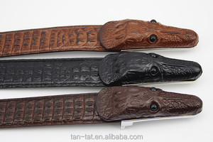 Cinturones de cuero para hombre con patrón de cocodrilo personalizado - Product Image 4