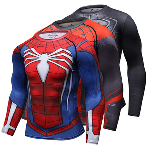 Cho cody lundin 180g dệt kim in Polyester Spandex người đàn ông dài tay áo nén phòng tập thể dục thể thao Áo sơ mi - Product Image 4