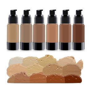 Maquillaje mineral de etiqueta privada Base de cobertura completa Venta al por mayor Corrector de control de aceite personalizado para base líquida de piel negra - Product Image 1