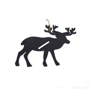 Pièces de décoration en <span class=keywords><strong>bois</strong></span> découpé, 12 pièces, bibliothèque, bureau, <span class=keywords><strong>cerf</strong></span>, cadeau de noël, ornement Animal en <span class=keywords><strong>bois</strong></span> - Product Image 1