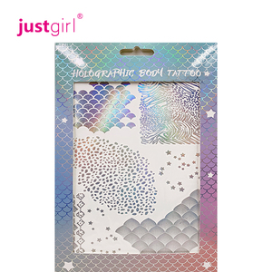 Feuille de <span class=keywords><strong>tatouage</strong></span> holographique temporaire pour enfants, transfert à l'eau, métallique, 1 pièce - Product Image 6