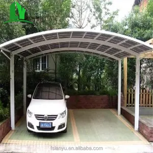 Garage Durable Double M carport with Polycarbonate sheet Roofing