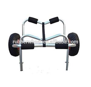 Remolque Plegable Resistente para Barcos, Carro de Mano de Aluminio con <span class=keywords><strong>Ruedas</strong></span> de Globo para <span class=keywords><strong>Playa</strong></span>, Canoa, Kayak, Compras al Aire Libre, Almacenamiento de Herramientas - Product Image 4