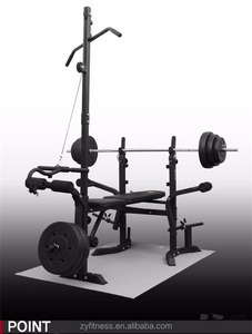 Multifuncional banca con mancuernas pesas venta combinación con LAT tira hacia abajo de la máquina - Product Image 2