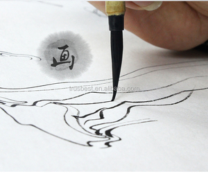 BGLN Set di 6 <span class=keywords><strong>Pennelli</strong></span> in Pura Lana Viola con Manico in Legno <span class=keywords><strong>per</strong></span> Scrittura Cinese, Pittura e Calligrafia - Product Image 4