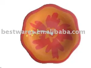 Placa de melamina de color rojo flores