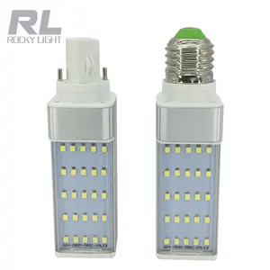 Soğuk beyaz G24 LED ampul 5 W 7 w 9 W 12 w 15 w E27 LED mısır ampul lamba ışığı SMD5730 180 derece yatay fiş işık