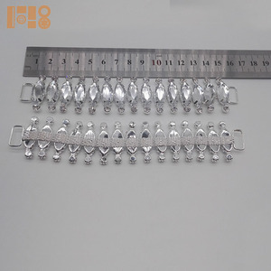 160mm de alta calidad encanto Diamante cadena botones de diamantes de imitación de cristal de baño Bikini conectores