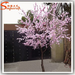 Su misura interne artificiali fiori di pesco albero di plastica arbusti commercio all'ingrosso di seta fiore fiori - Product Image 6