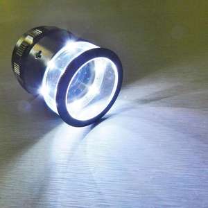 10X एलईडी प्रकाश आवर्धक कांच के साथ खड़े हो जाओ पैमाने Loupe रैखिक कोण छेद व्यास मापने ताल - Product Image 3