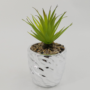 De alta calidad de tamaño de cerámica vidriada <span class=keywords><strong>cactus</strong></span> suculentas maceta de flores para decoración de escritorio - Product Image 5